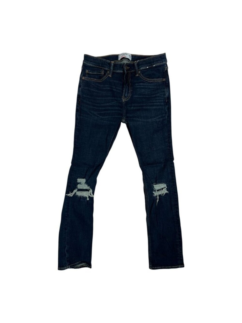 Abercrombie Kids Skinny Jeans Youth 13/14 Blue Distressed Ripped Knees Stretch
